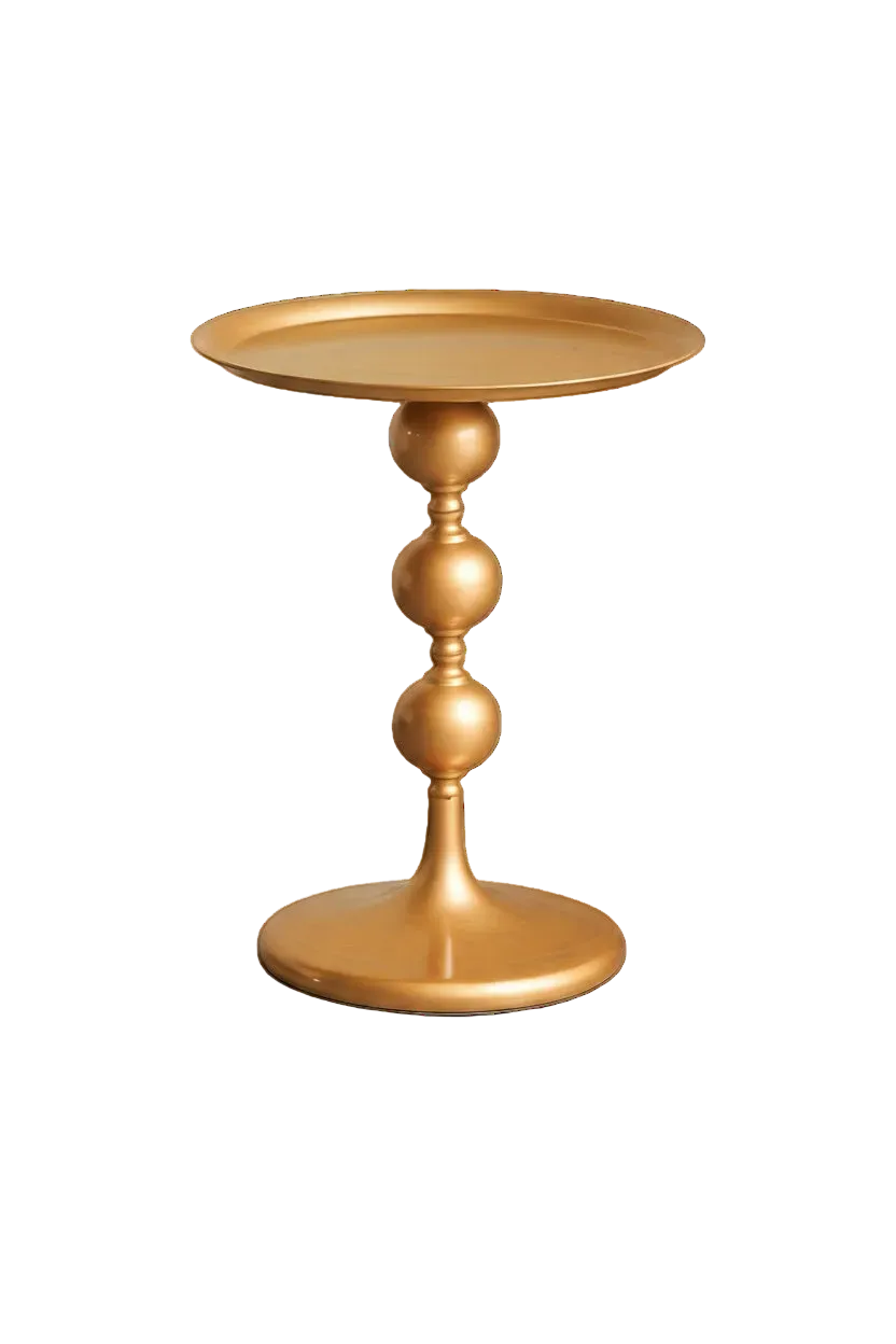 Bout de Canapé Doré au Design Vintage