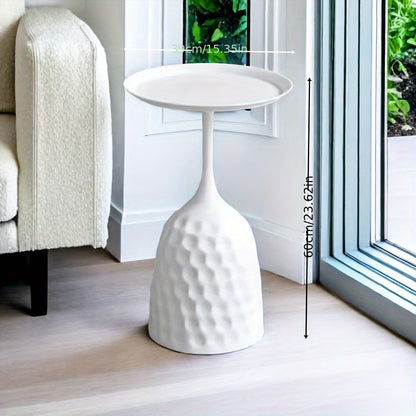 Bout de Canapé Design Métal Texture Alvéolée