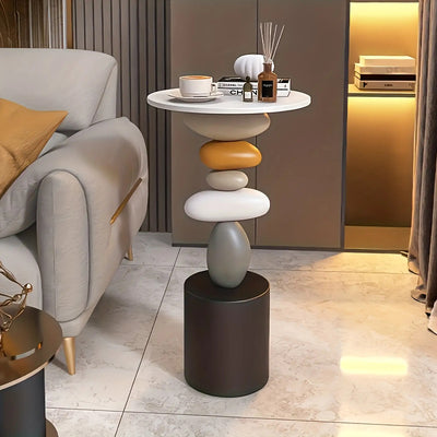 Guéridon Design Galets en Résine