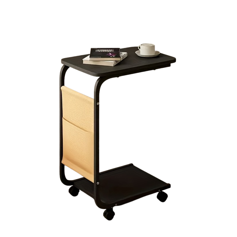 Bout de Canapé Bois 2 Niveaux à Roulettes