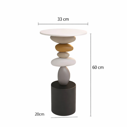 Guéridon Design Galets en Résine