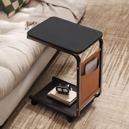 Bout de Canapé à Roulettes 2 Niveaux avec Poche